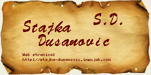 Stajka Dušanović vizit kartica